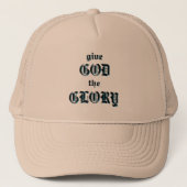 Gib Gott den Glanz, der als Schwarz gerechtfertigt Truckerkappe (Vorderseite)