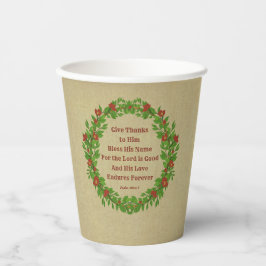 Gib Gott sei Dank, dass sein Name Lord gut ist Pappbecher