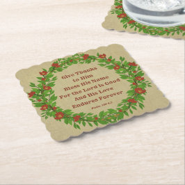 Gib Gott sei Dank Sein Name Herr ist gut skalloed Untersetzer