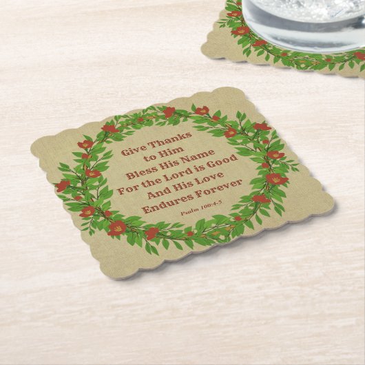 Gib Gott sei Dank Sein Name Herr ist gut skalloed Untersetzer (angewinkelt)