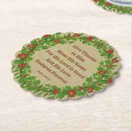 Gib Gott sei Dank Sein Name Herr ist gut skalloed Untersetzer