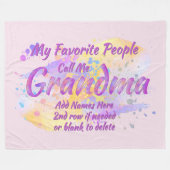 Gib Großkinder Namen Lieblings-Leute nennen mich O Fleecedecke (Vorderseite (Horizontal))