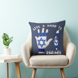 Gib Israel Patriotic eine Hand Kissen