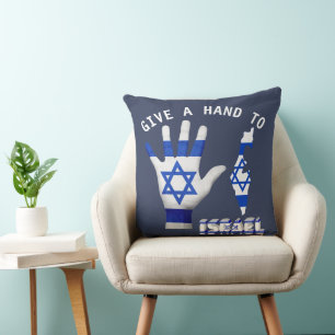 Gib Israel Patriotic eine Hand Kissen
