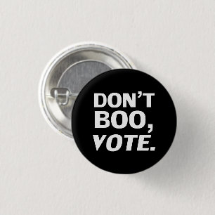 Gib kein Wort für Schwarz-weiße Typografie Hallowe Button