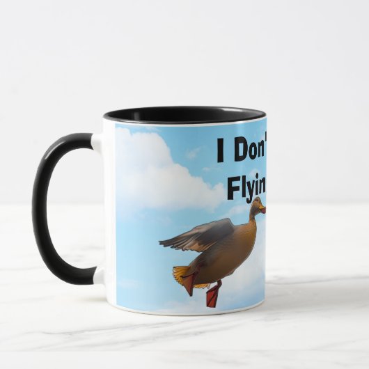 Gib keinen fliegenden Duck Funny Tasse (Links)