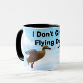 Gib keinen fliegenden Duck Funny Tasse (Vorderseite Links)