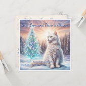 Gib Liebe und Frieden eine Chance. Globale Harmoni Karte (Vorderseite/Rückseite Beispiel)