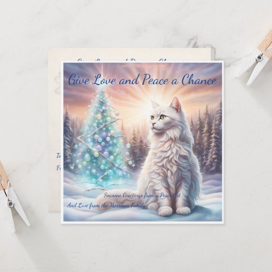 Gib Liebe und Frieden eine Chance. Globale Harmoni Karte (Vorderseite/Rückseite Beispiel)