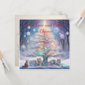 Gib Liebe und Frieden eine Chance. Weltweite Harmo Karte (Vorderseite/Rückseite Beispiel)