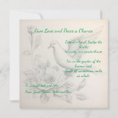 Gib Liebe und Frieden eine Chance. Weltweite Harmo Karte (Rückseite)