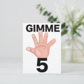 Gib mir 5 postkarte (Stehend Vorderseite)