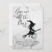 Gib mir alles Boos-Marmor-Halloween-Party Einladung (Vorderseite)
