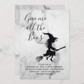 Gib mir alles Boos-Marmor-Halloween-Party Einladung (Vorne/Hinten)