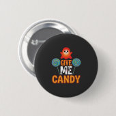Gib mir Candy Halloween Geist_1 Button (Vorne & Hinten)