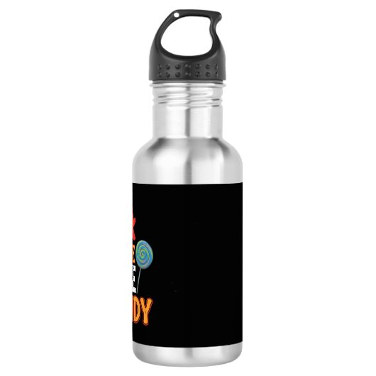 Gib mir Candy Halloween Geist_1 Edelstahlflasche (Vorderseite)