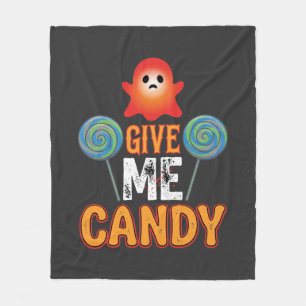 Gib mir Candy Halloween Geist_1 Fleecedecke