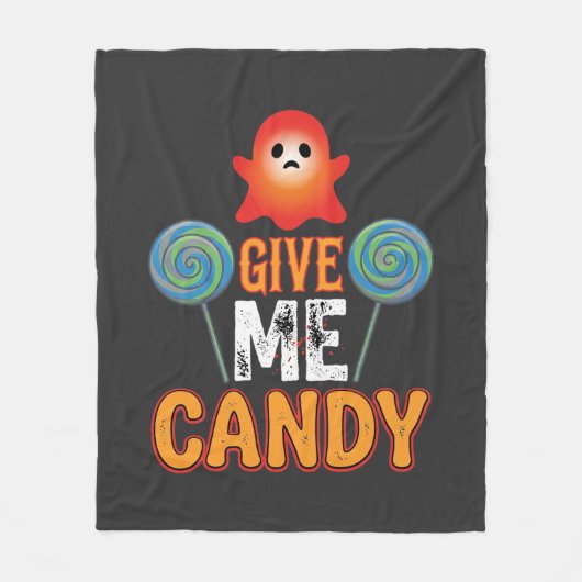 Gib mir Candy Halloween Geist_1 Fleecedecke (Vorderseite)