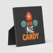 Gib mir Candy Halloween Geist_1 Fotoplatte (Vorderseite)