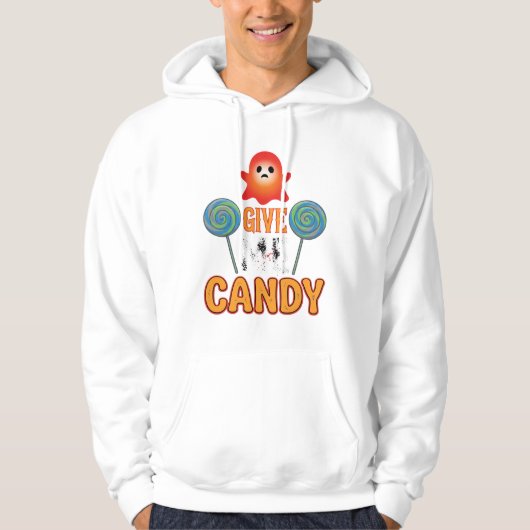 Gib mir Candy Halloween Geist_1 Hoodie (Vorderseite)