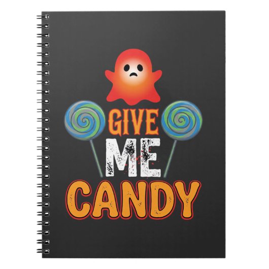 Gib mir Candy Halloween Geist_1 Notizblock (Vorderseite)