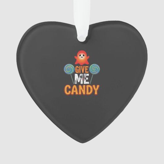 Gib mir Candy Halloween Geist_1 Ornament (Vorderseite)