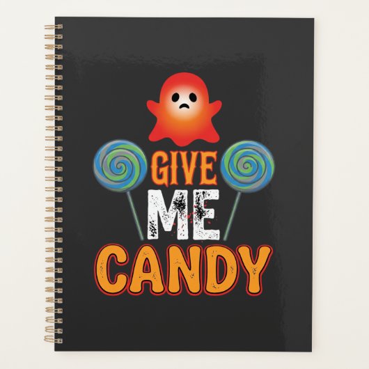 Gib mir Candy Halloween Geist_1 Planer (Vorderseite)