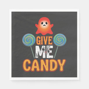 Gib mir Candy Halloween Geist_1 Serviette