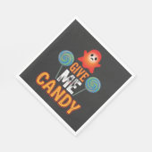 Gib mir Candy Halloween Geist_1 Serviette (Ecke)