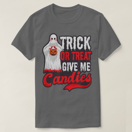 Gib mir Candys Design Halloween Ghost T-Shirt (Design vorne)