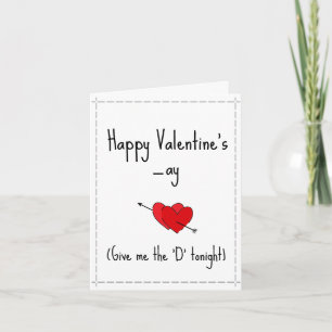 Gib mir das 'D' heute Abend Funny Naughty glücklic Feiertagskarte