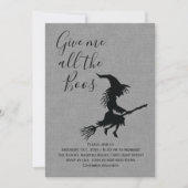 Gib mir das ganze Boos-Linen-Halloween-Party Einladung (Vorderseite)