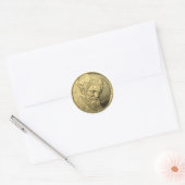 Gib mir das Gold Runder Aufkleber (Umschlag)