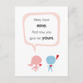 Gib mir dein Herz Postkarte (Vorderseite)