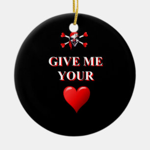 Gib mir deinen Herzpiratclown! Keramikornament