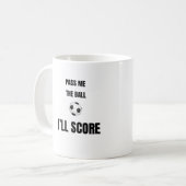 Gib mir den Ball Fußball-Kaffeetasse Kaffeetasse (Vorderseite Links)