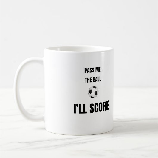 Gib mir den Ball Fußball-Kaffeetasse Kaffeetasse (Links)