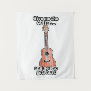 Gib mir die Gitarre, und niemand wird verletzt. Vi Wandteppich