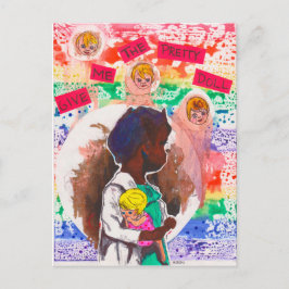 Gib mir die Hübsche Puppenkarte Postkarte