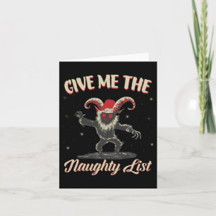 Gib mir die unheilvolle Liste Niedlich Krampus Dar Karte