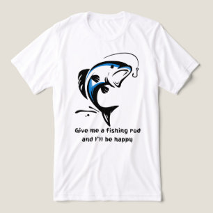 "Gib mir eine Angel und ich werde glücklich sein" Tri-Blend Shirt