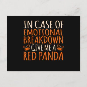 Gib mir einen roten Panda Niedlichen Tier Pandas L Ankündigungspostkarte