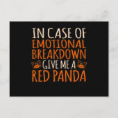 Gib mir einen roten Panda Niedlichen Tier Pandas L Ankündigungspostkarte (Vorderseite)