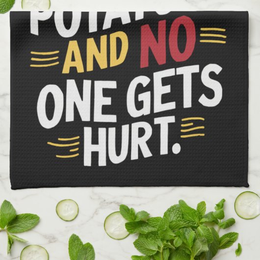 Gib mir einfach den Erntedank mit Kartoffelpüree. Geschirrtuch (Gefaltet)