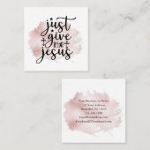 Gib mir einfach Jesus Christliche Anbetung Song Quadratische Visitenkarte (Vorne/Hinten)