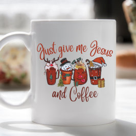 Gib mir einfach Jesus und Kaffee Weihnachten Niedl Kaffeetasse