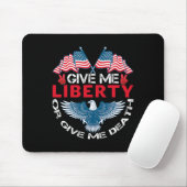 Gib mir Freiheit oder gib mir den Tod Amerikanisch Mousepad (Mit Mouse)