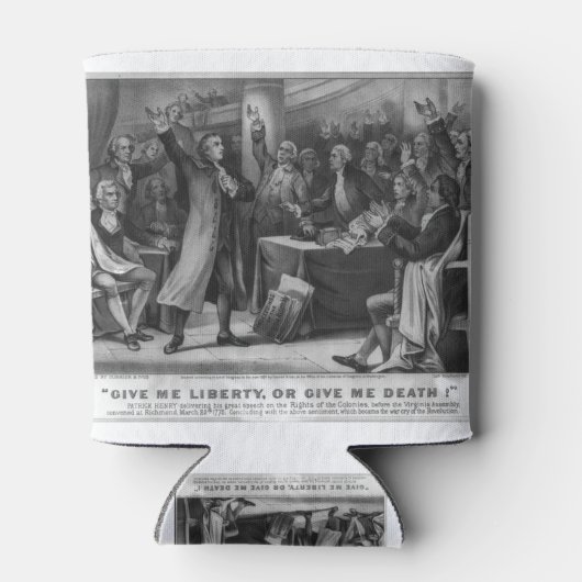 Gib mir Freiheit oder gib mir den Tod Dosenkühler (Rückseite)