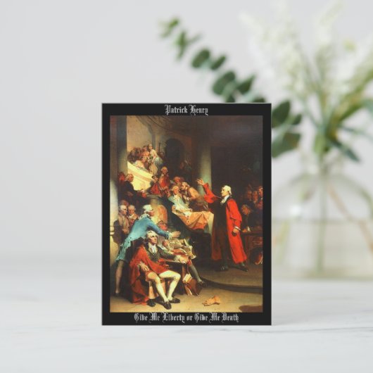 "Gib mir Freiheit oder gib mir den Tod!" Postkarte (Stehend Vorderseite)