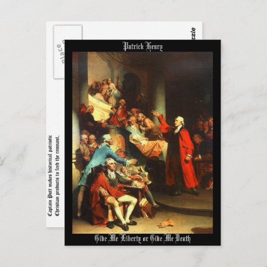 "Gib mir Freiheit oder gib mir den Tod!" Postkarte (Vorne/Hinten)